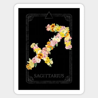 Floral Zodiac Sign: Sagittarius Sticker